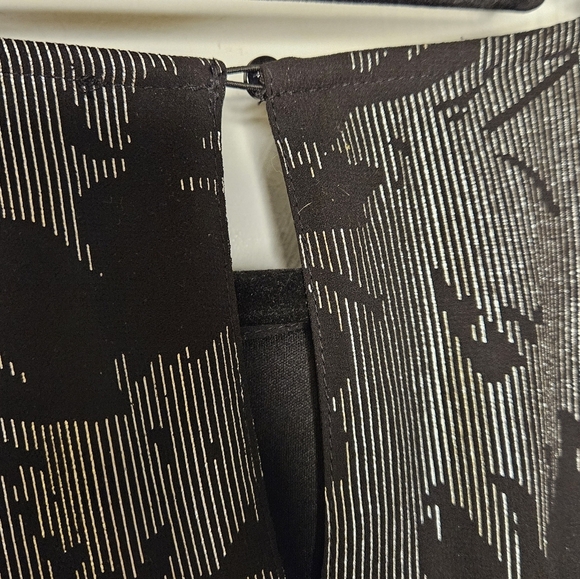 Lane Bryant Graphic Floral Black GrayKnee Length Tiered Dress Sz 14/16 NWT - Picture 7 of 15